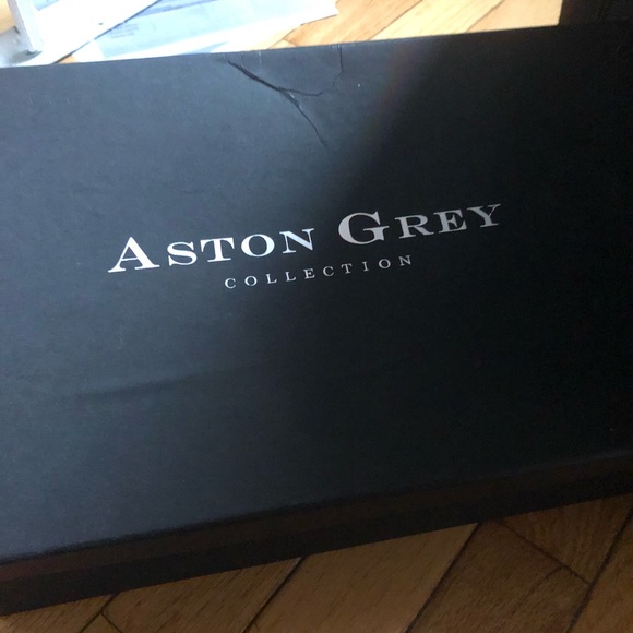 Aston Grey men’s loafers new in box size 9 - Picture 2 of 4